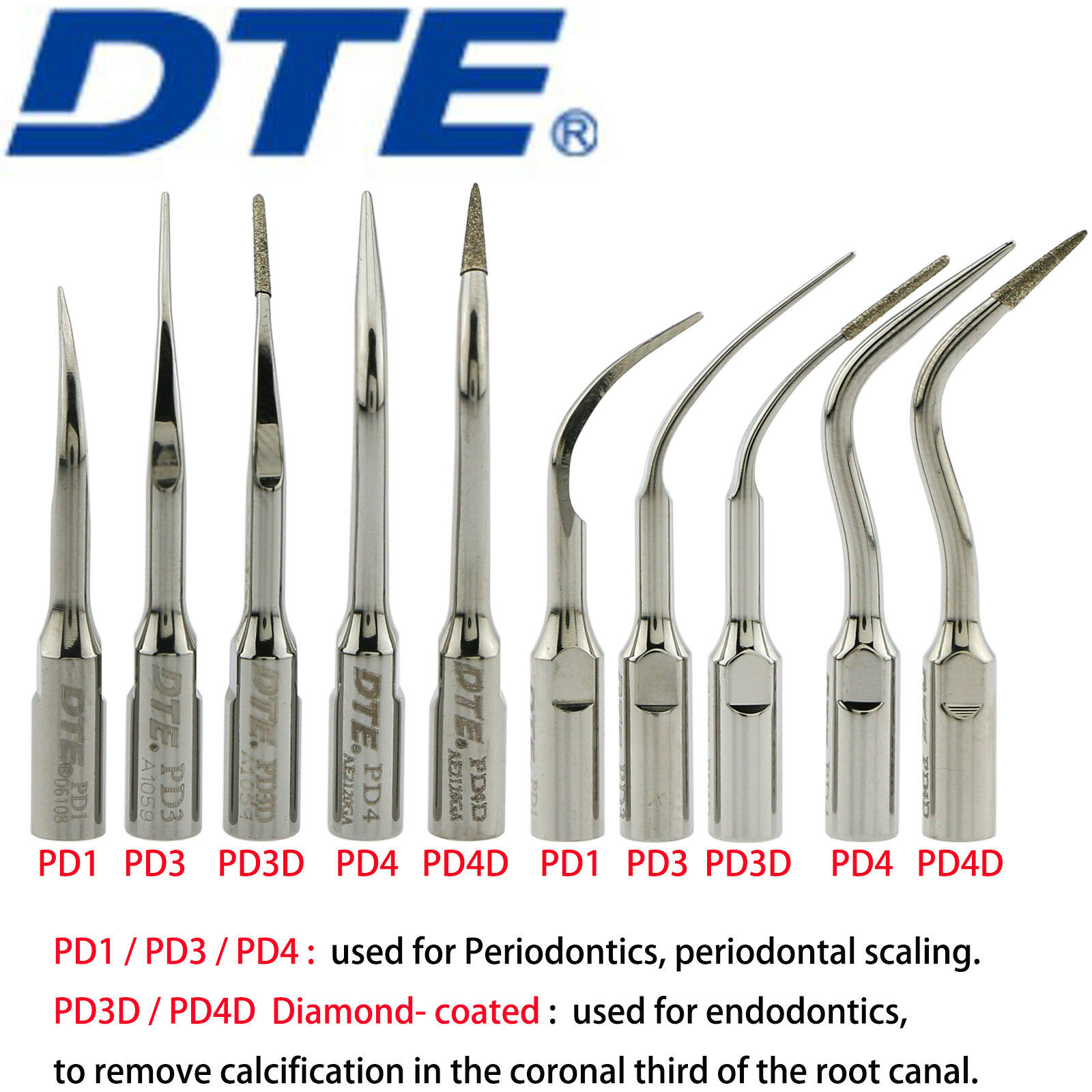 Woodpecker Dte Dental Ultrasonic Scaler Tips Endodontics Periodontal Nsk Satelec