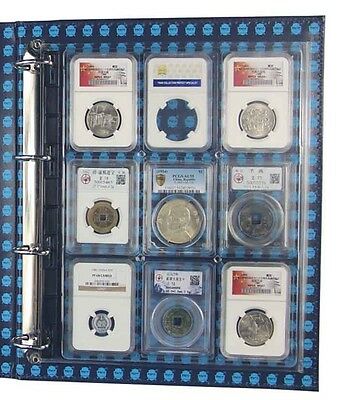 4x Clear Plastic Certified Coin Slab Binder Album Pages For Ngc Pcgs Graded Slab