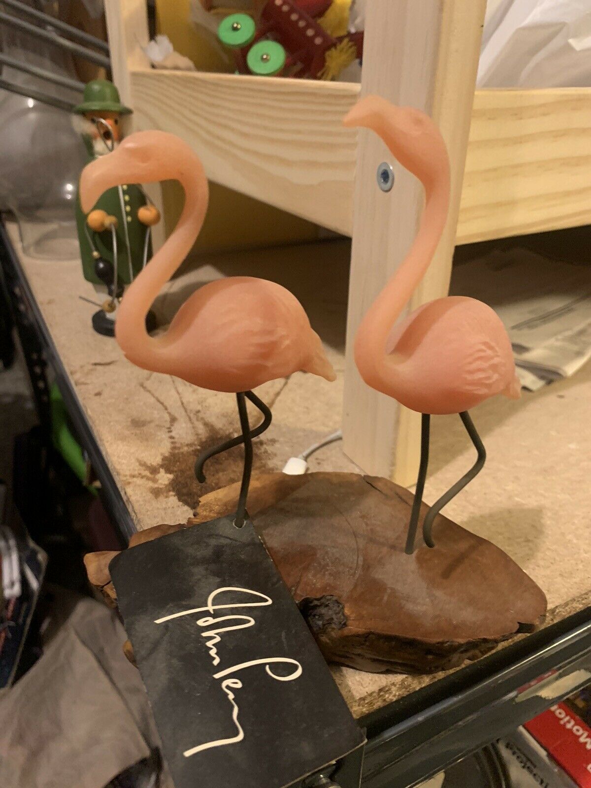 John Perry Pink Flamingo Figurine Sculpture